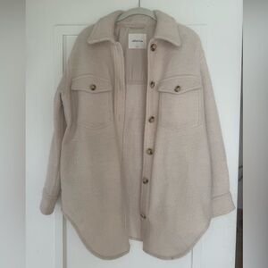 Aritzia Wilfred Beige Shacket Jacket